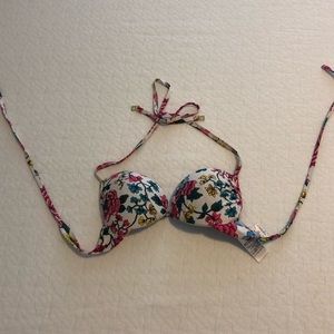 Topshop Floral Bikini Top